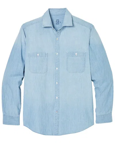 J.mclaughlin Drummond Woven Shirt In Blue