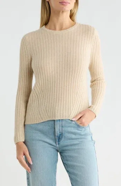 J.mclaughlin Jmclaughlin Josephine Cashmere & Linen Blend Sweater In Neutral