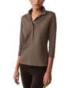 J.mclaughlin J. Mclaughlin Knit Court Polo Shirt In Brown
