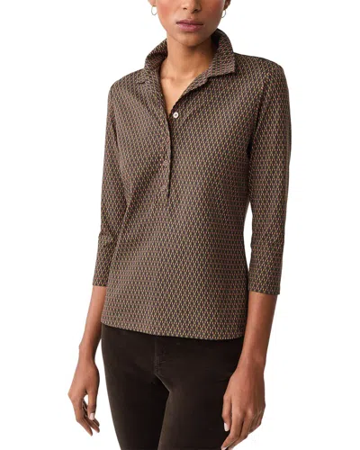 J.mclaughlin Knit Court Polo Shirt In Brown