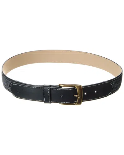 J.mclaughlin Leopold Denim & Leather Belt In Blue