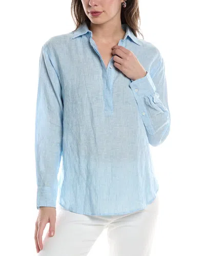 J.mclaughlin Lula Linen Blouse In Blue