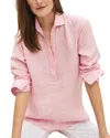 J.mclaughlin Fallon Loose Fit Linen Blouse