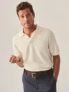 J.mclaughlin Men's Amalfi Short Sleeve Polo Egret White In White