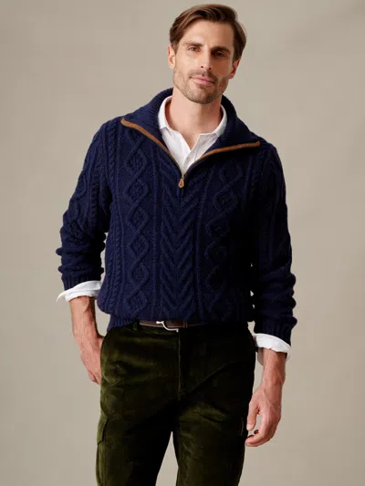 J.mclaughlin Men's Bradford 1/4 Zip Top Dark Navy