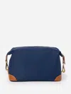 J.mclaughlin Men's Butler Dopp Kit Navy | Nylon/leather In Blue