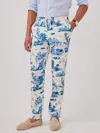 J.mclaughlin Men's Callistair Linen Pants In Imperial Toile Off White/blue In Multi