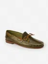 J.mclaughlin Men's Camden Leather Moccasins Dark Green In Green