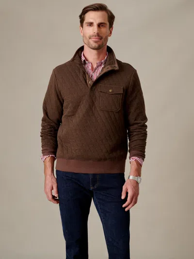 J.mclaughlin Men's Christopher Quilted Pullover Espresso