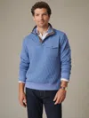 J.mclaughlin Men's Christopher Quilted Pullover Heather Blue In Heather Blue
