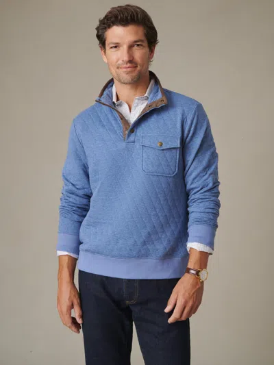 J.mclaughlin Men's Christopher Quilted Pullover Heather Blue