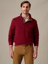 J.mclaughlin Men's Christopher Quilted Pullover Heather Burgundy In Burgundy