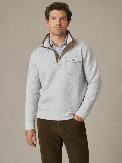 J.mclaughlin Men's Christopher Quilted Pullover Heather Gray