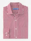 J.mclaughlin Men's Club Classic Fit Shirt In Bengal Stripe Claret/white In Multi