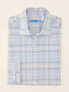 J.mclaughlin Men's Club Classic Fit Shirt In Plaid White/green/pink In Multi