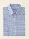 J.mclaughlin Men's Collis Classic Fit Shirt In Mini Window Pane Light Blue/pink/navy In Blue