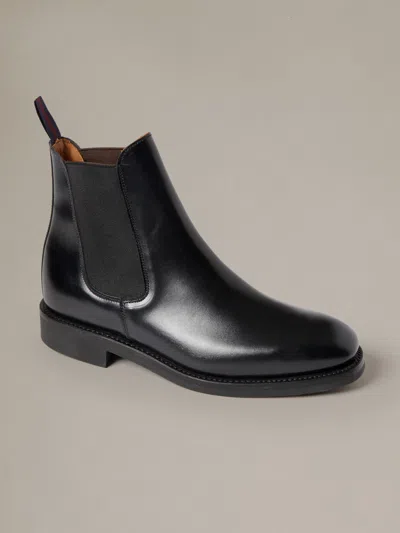 J.mclaughlin Men's Dylan Leather Chelsea Boots Black