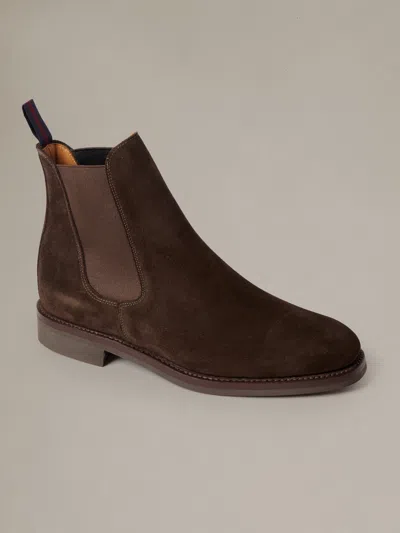 J.mclaughlin Men's Dylan Suede Chelsea Boots Dark Brown