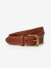 J.mclaughlin Embroidered Leather Belt In Brown