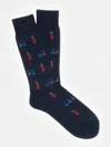 J.mclaughlin Men's Golf Bag Socks Navy | Cotton/nylon/spandex In Blue