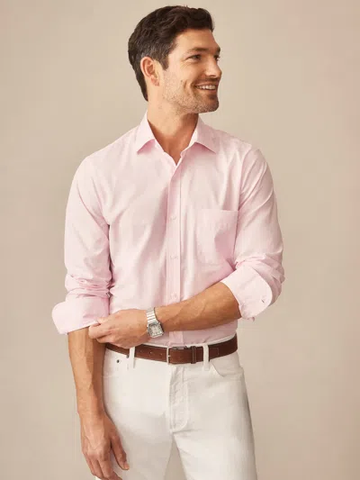 J.mclaughlin Men's Gramercy Cotton Shirt Pink In Multi