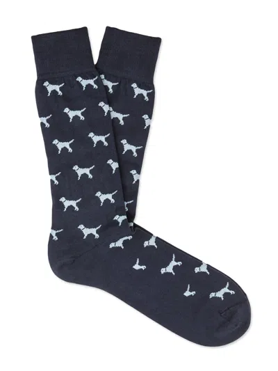 J.mclaughlin Men's Labrador Socks Navy/blue | Cotton/nylon/spandex