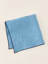 J.mclaughlin Men's Linen Pocket Square Ocean In Gold