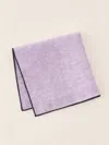 J.mclaughlin Men's Linen Pocket Square Purple In Gold