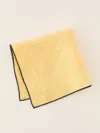 J.mclaughlin Men's Linen Pocket Square Yellow In Gold