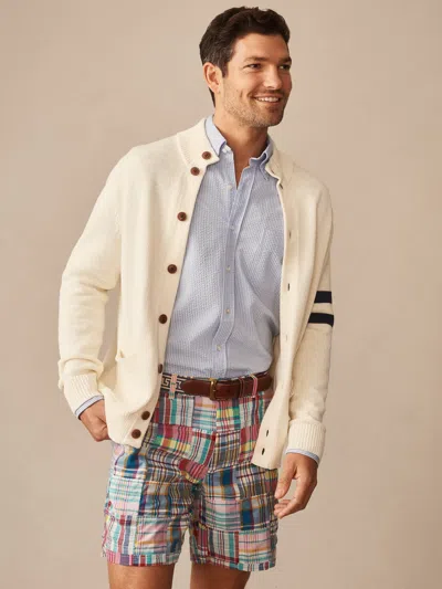 J.mclaughlin Men's Lowell Sweater Off White/navy In Multi