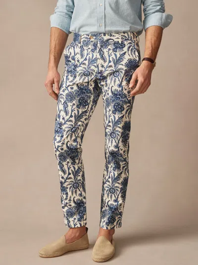 J.mclaughlin Men's Madison Fancy Pants In Heirloom Paisley Cream/blue In Multi