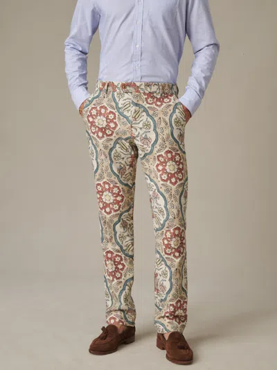 J.mclaughlin Men's Madison Fancy Pants In Worlds Away Red/blue/taupe In Multi