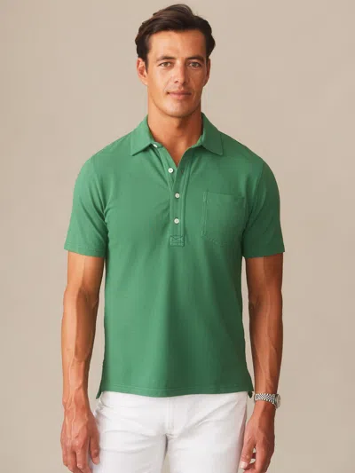 J.mclaughlin Men's Mantle Pique Polo Moss In Green