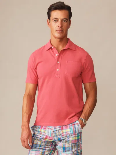 J.mclaughlin Men's Mantle Pique Polo Nantucket Red