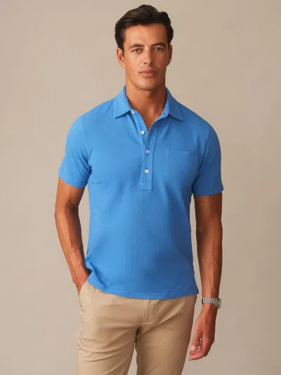 J.mclaughlin Men's Mantle Pique Polo Pacific Blue