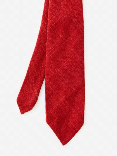 J.mclaughlin Men's Matka Silk Tie Red