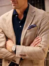 J.mclaughlin Men's Mccown Wool & Linen Sport Coat In Glen Plaid Tan/brown/blue In Neutral