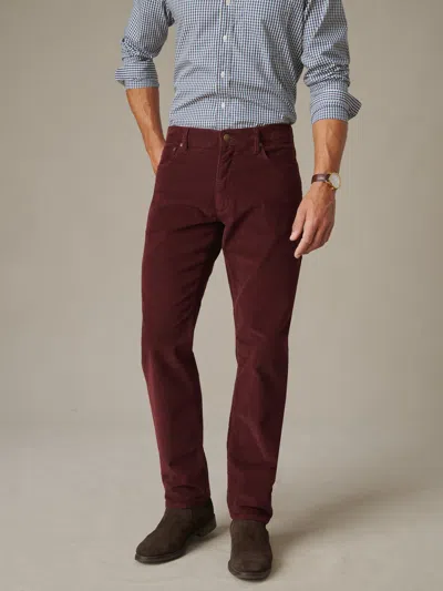 J.mclaughlin Men's Mercer Corduroy Pants Port In Burgundy