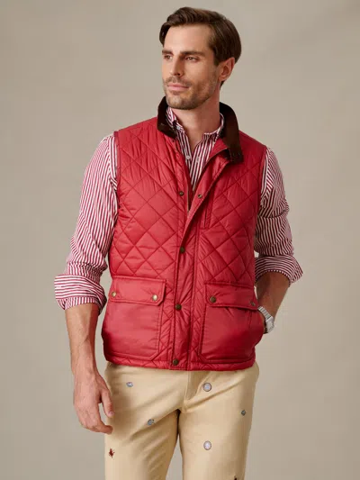 J.mclaughlin Men's Nicholas Quilted Vest Deep Claret