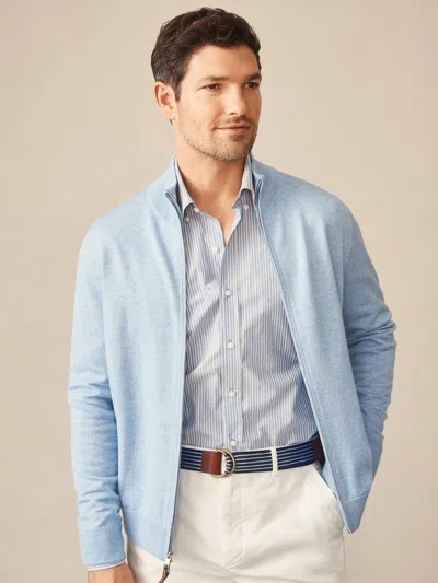 J.mclaughlin Men's Orwell Sweater Light Heather Blue