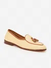 J.mclaughlin Men's Oskar Grasscloth Loafers Natural/brown In Multi