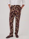 J.mclaughlin Men's Oxford Velvet Pants In Baroque Paisley Ivory/mauve In Multi