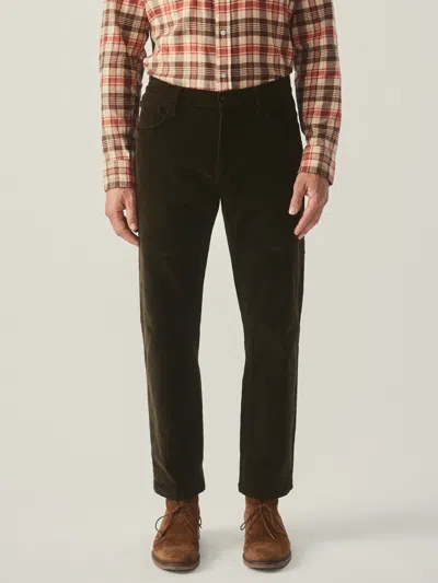 J.mclaughlin Men's Parker 5-pocket Straight Pants In Italian Stretch Cord Moss In Green