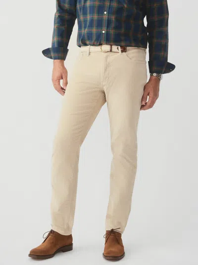 J.mclaughlin Men's Parker 5-pocket Straight Pants In Italian Stretch Cord Stone In Neutral