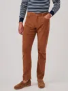 J.mclaughlin Men's Parker 5-pocket Straight Pants In Italian Stretch Cord Tobacco In Multi