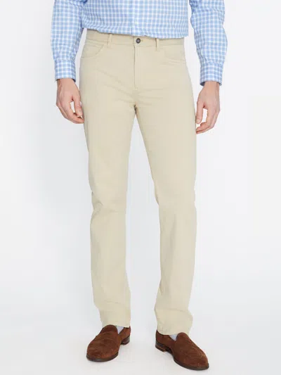 J.mclaughlin Men's Parker 5-pocket Straight Pants In Stretch Cotton Sateen Stone In Neutral
