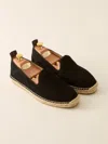 J.mclaughlin Men's Rafe Suede Espadrilles Black In Black