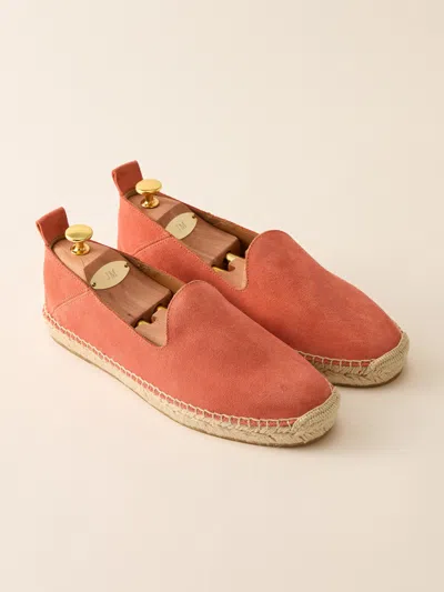 J.mclaughlin Men's Rafe Suede Espadrilles Coral In Multi