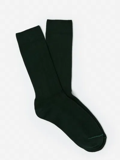 J.mclaughlin Men's Ribbed Socks Green | Cotton/nylon/spandex In Black