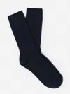 J.mclaughlin Men's Ribbed Socks Navy | Cotton/nylon/spandex In Blue